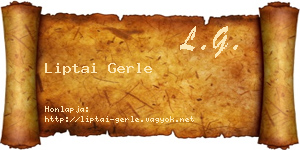 Liptai Gerle névjegykártya